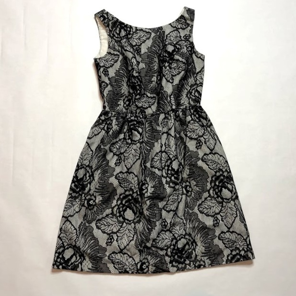 AGB Women's Petite Dress Black/White Size 4P